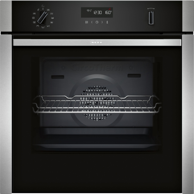 Neff B6ACH7HH0B 59.4cm Built In Electric Single Oven - Stainless Steel